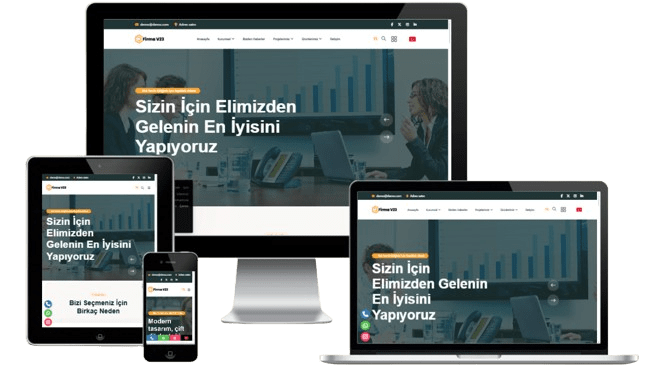 Kurumsal Firma V23 (YENİ DİL SİSTEMLİ - HER SEKTÖRE UYUMLU) ait görsel