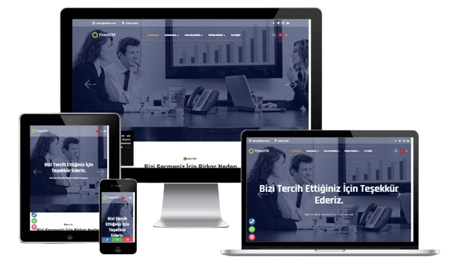 Kurumsal Firma V24 (YENİ DİL SİSTEMLİ - HER SEKTÖRE UYUMLU) ait görsel